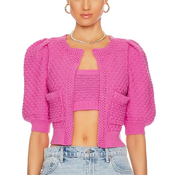 Tamal Textured Knit Set In Pink Majorelle Color:Pink